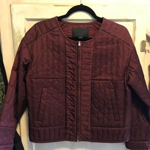 J. Crew Collection Burgundy Quilted Jacket - Sz S
